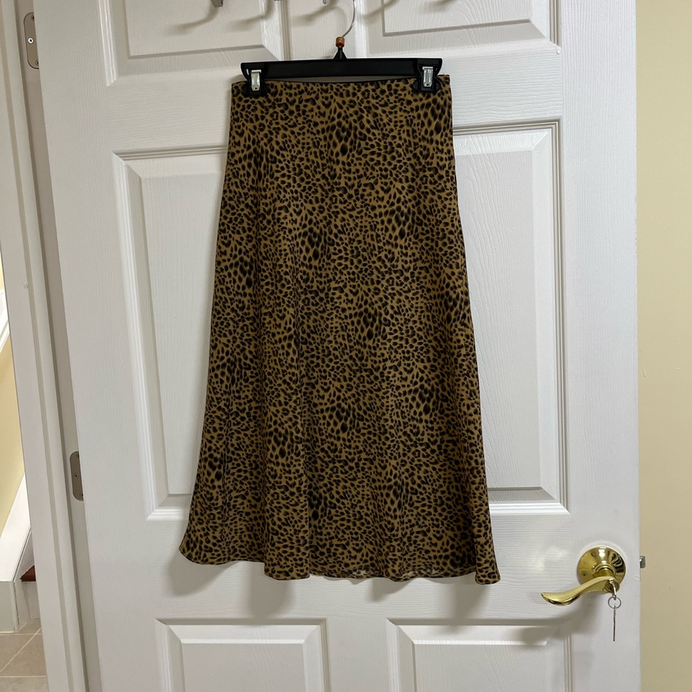 Nasty Gal Collection Midi Leopard Skirt